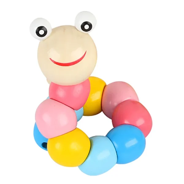 Worm Twist Puppet Gift Cognition Fun Educational Changeable Shape Wood Playmate Kids Colorful Caterpillar Baby Toy Newborn