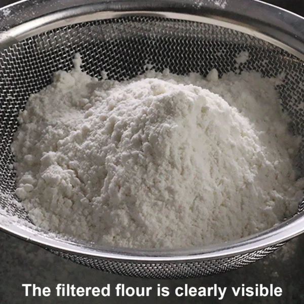 Fine Mesh Strainer for Kitchen Stainless Steel Tea Colander Long Handle Food Sifter Flour Sieve Baking Tool, 7cm