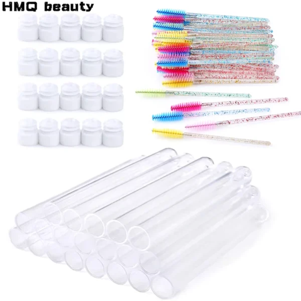 Reusable Eyelash Mascara Wand Tube Empty Eye Lashes Brushes Bottle Hand-made Eyebrow Brush Applicator Dust-proof Makeup Tools