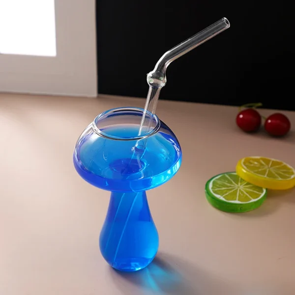 260ml Cute Mushroom Cocktail Glass Cup For Drinks Beer Creative Clear Wine Glasses Coffee Cups Drinkware Bar Shot Glasses